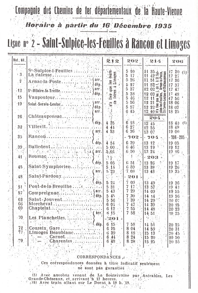 Horaires tramway 2